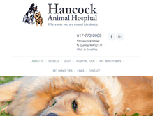 Tablet Screenshot of hancockanimal.com